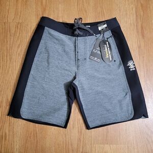 Rip Curl 3 2 One Mirage Cordura Boardshorts Black Grey Men's Size 30 Waist New